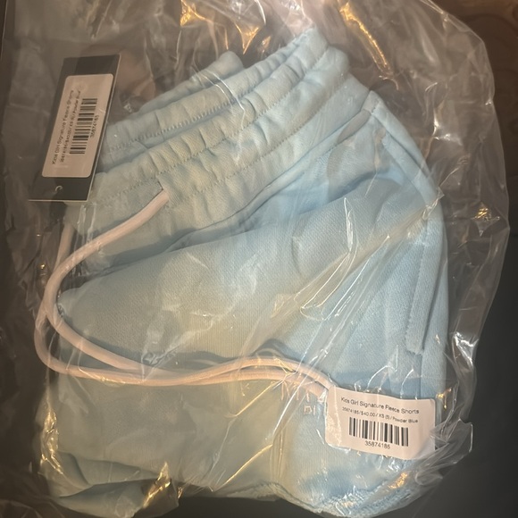 Milano Di Rouge-Kids Girl Summer Signature Fleece Shorts Powder Blue 5T NWT - Picture 4 of 6